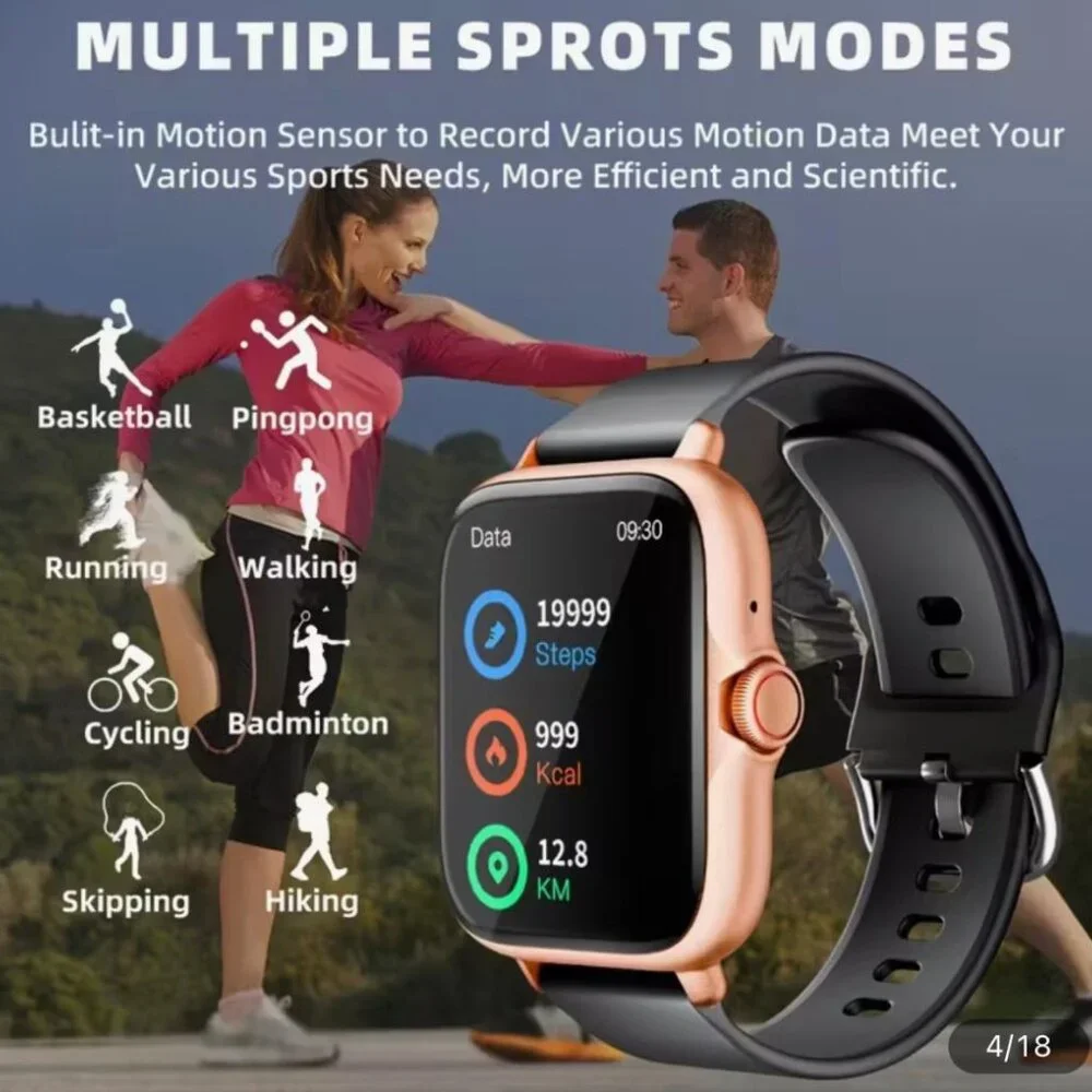 NEW - Smart Watch 1.83'' Touch Screen, Make Calls, Sleep Monitor iPhone Android